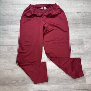 VTG Nike Men's 2XL Baggy Track Pants Sweatpants Swoosh Maroon Ankle Zip Y2K
